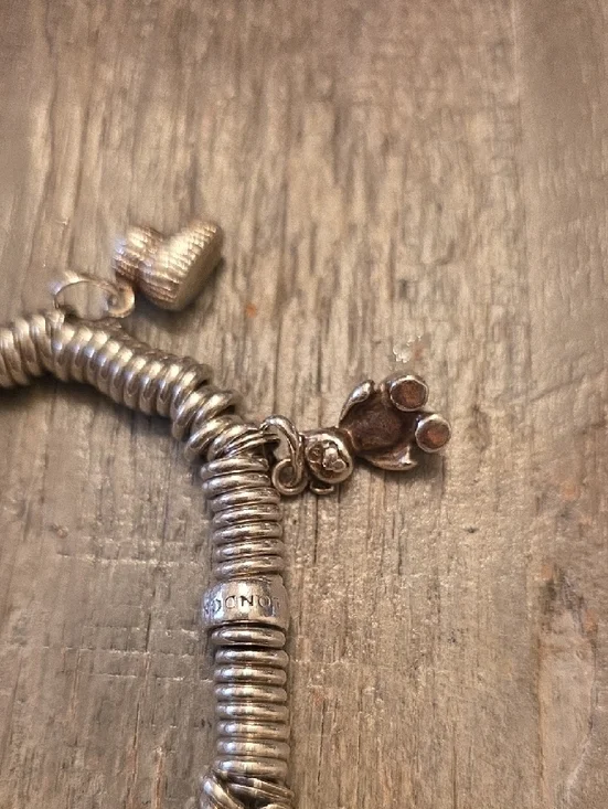 Links Of London Sterling Silver Charm Heart & Shoe Bracelet with Pink Heart - Picture 4 of 5